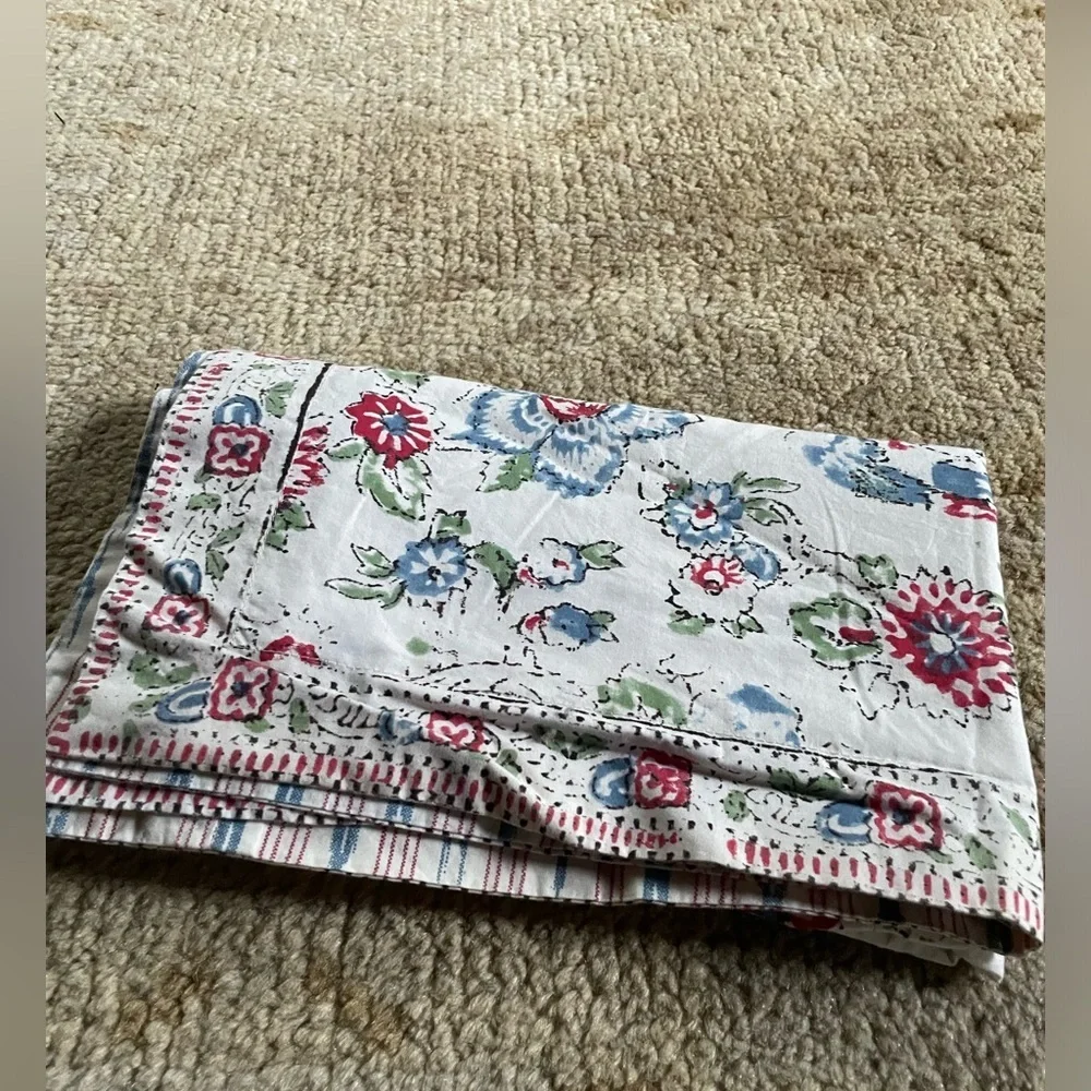 Ralph Lauren LUCIE Pillowcase Sham Blockprint Ikat Cotton Standard 26 x 20